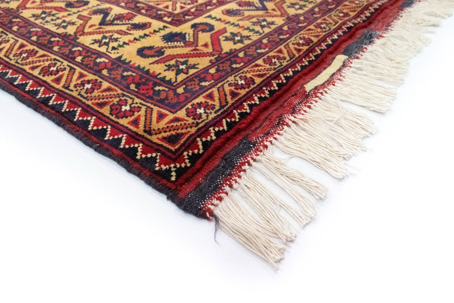 Alfombra afgana - 195 x 153 cm - marrón