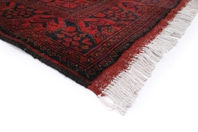 Alfombra afgana - Kunduz - 197 x 126 cm - rojo