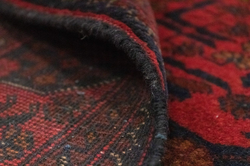 Alfombra afgana - Kunduz - 197 x 126 cm - rojo