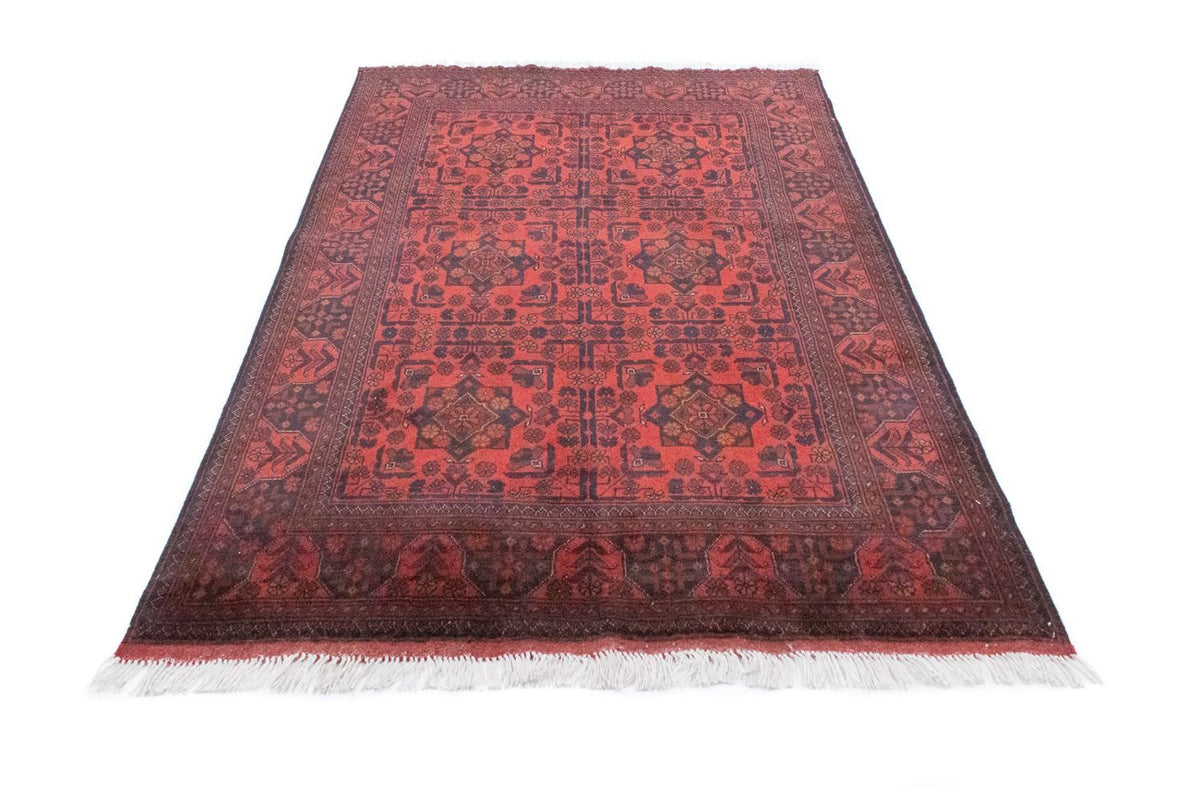 Alfombra afgana - Kunduz - 197 x 126 cm - rojo