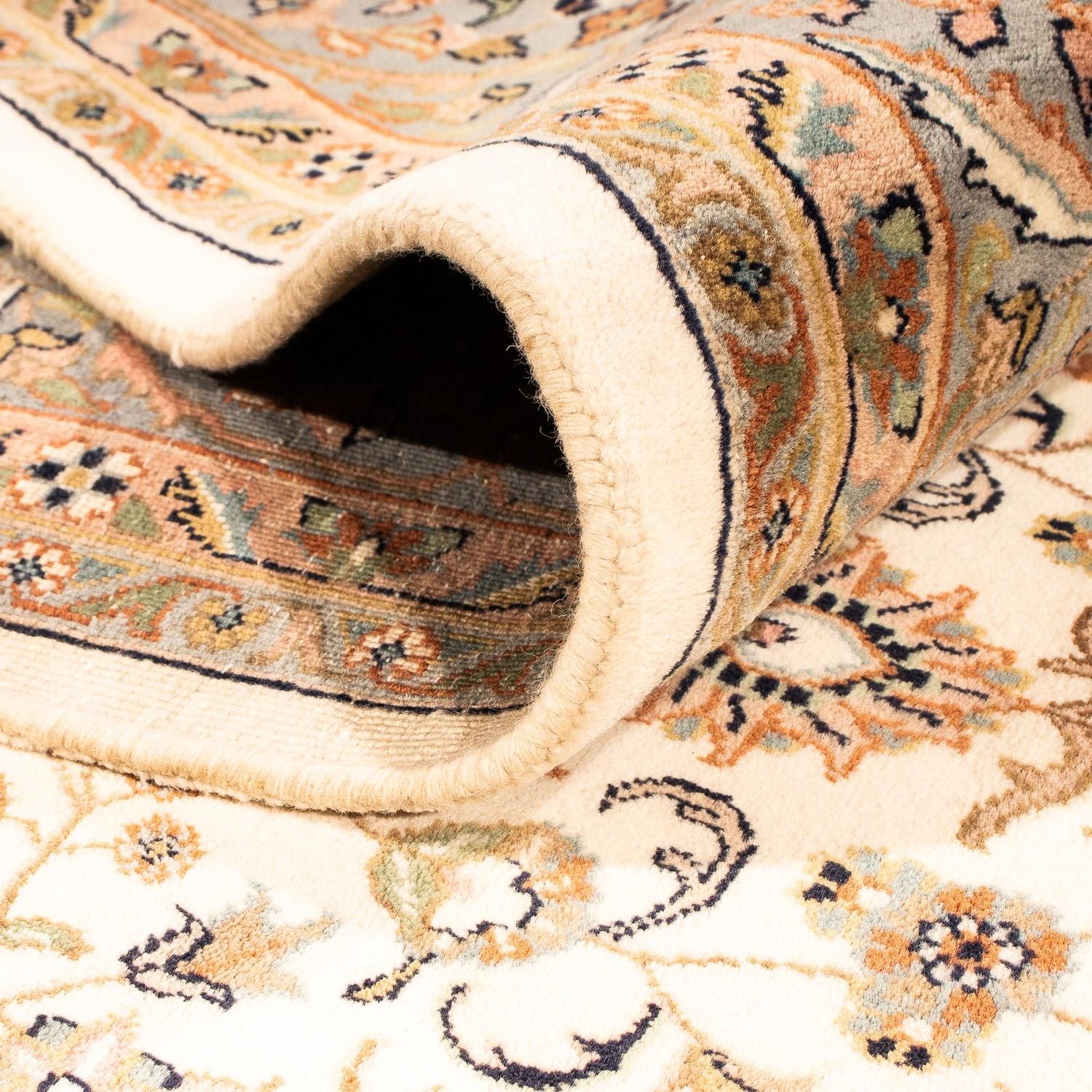 Alfombra oriental - Keshan - Indus - 298 x 201 cm - beige