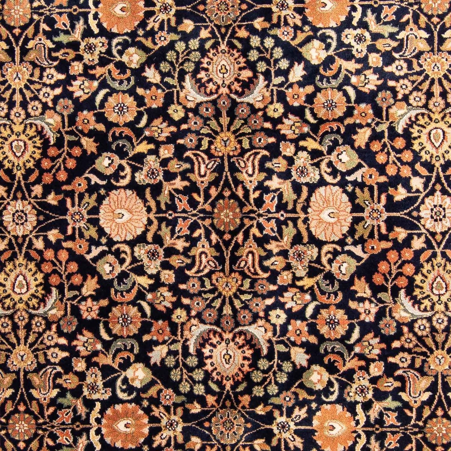 Alfombra oriental - Keshan - Indus - 230 x 168 cm - azul oscuro