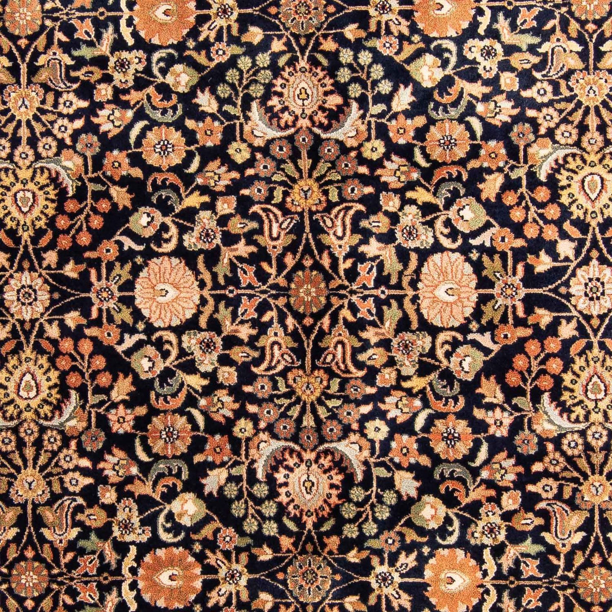 Alfombra oriental - Keshan - Indus - 230 x 168 cm - azul oscuro