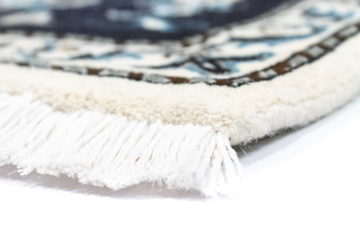 Alfombra persa - Nain - 131 x 90 cm - azul oscuro