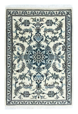 Alfombra persa - Nain - 130 x 90 cm - blanco natural