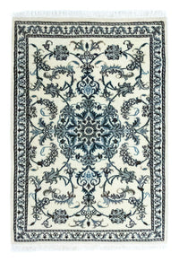 Alfombra persa - Nain - 130 x 90 cm - blanco natural