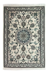 Alfombra persa - Nain - 131 x 91 cm - blanco natural