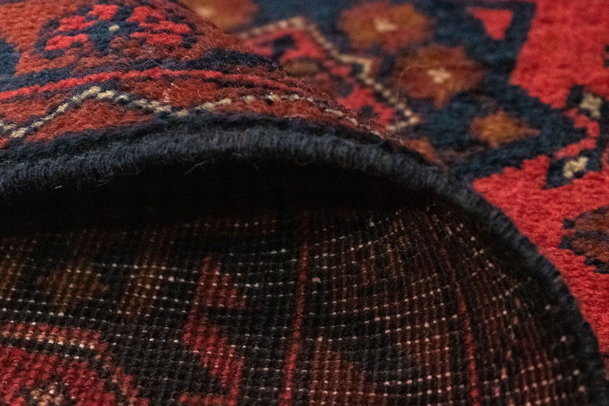 Alfombra afgana - Kunduz - 149 x 103 cm - rojo