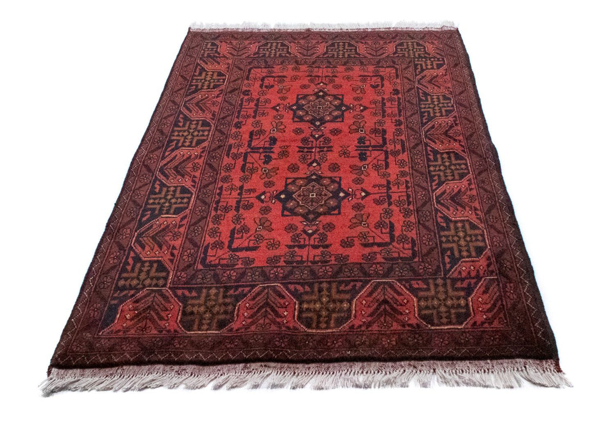 Alfombra afgana - Kunduz - 149 x 103 cm - rojo