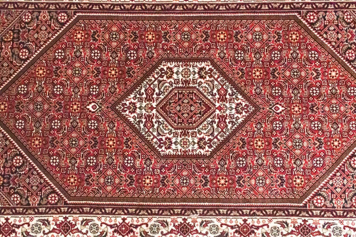 Alfombra persa - Bidjar - 163 x 92 cm - rojo
