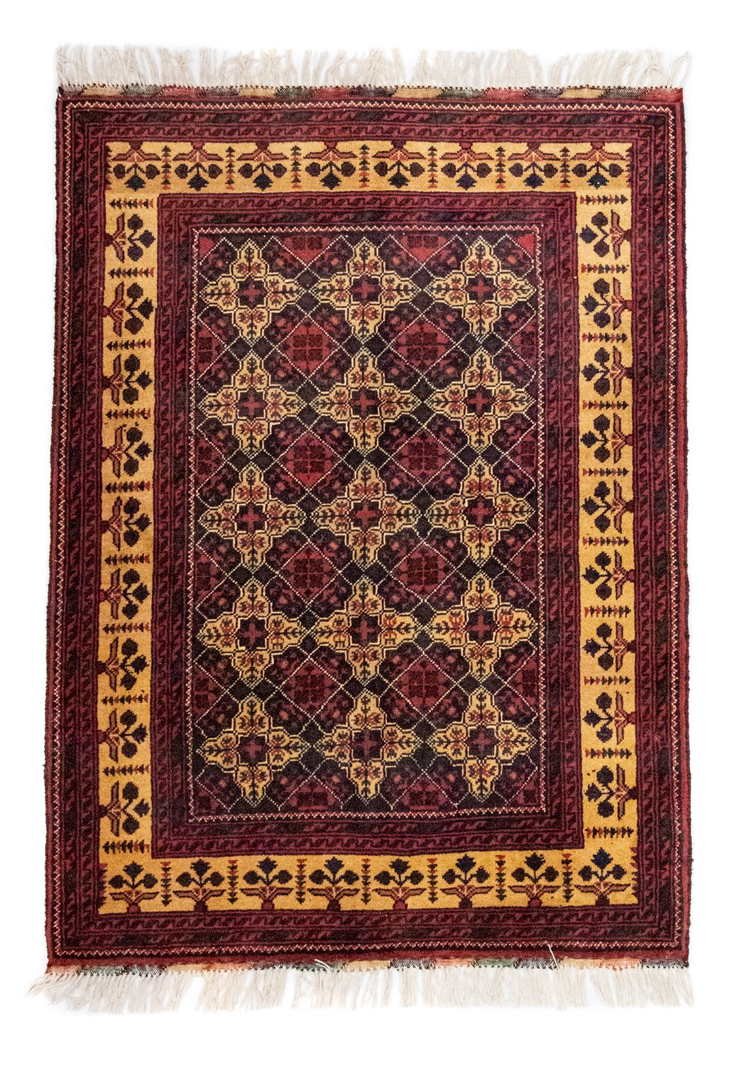 Alfombra afgana - 143 x 105 cm - azul
