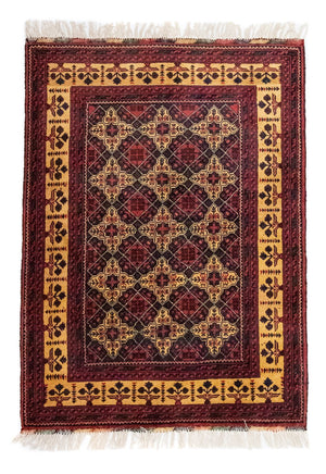 Alfombra afgana - 143 x 105 cm - azul