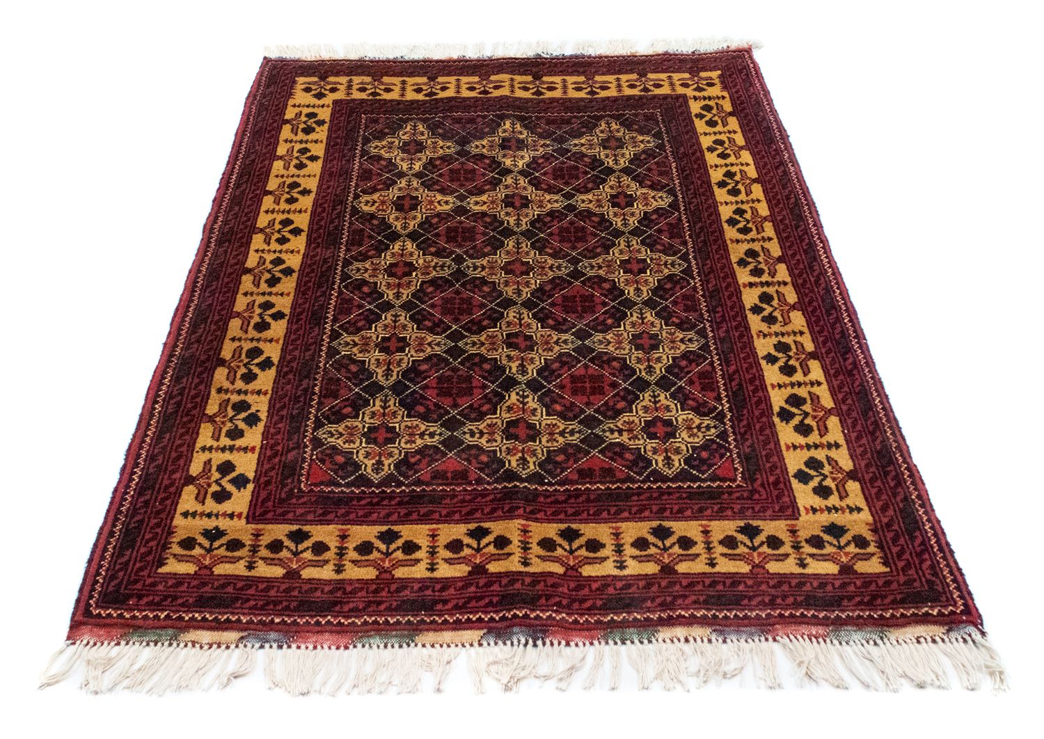 Alfombra afgana - 143 x 105 cm - azul