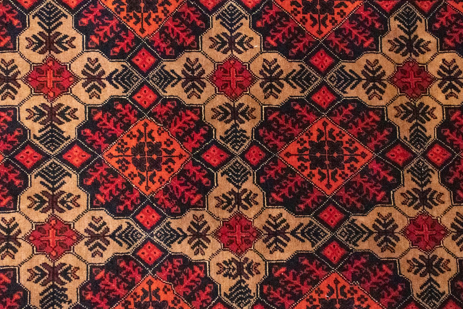 Alfombra afgana - 144 x 98 cm - marrón