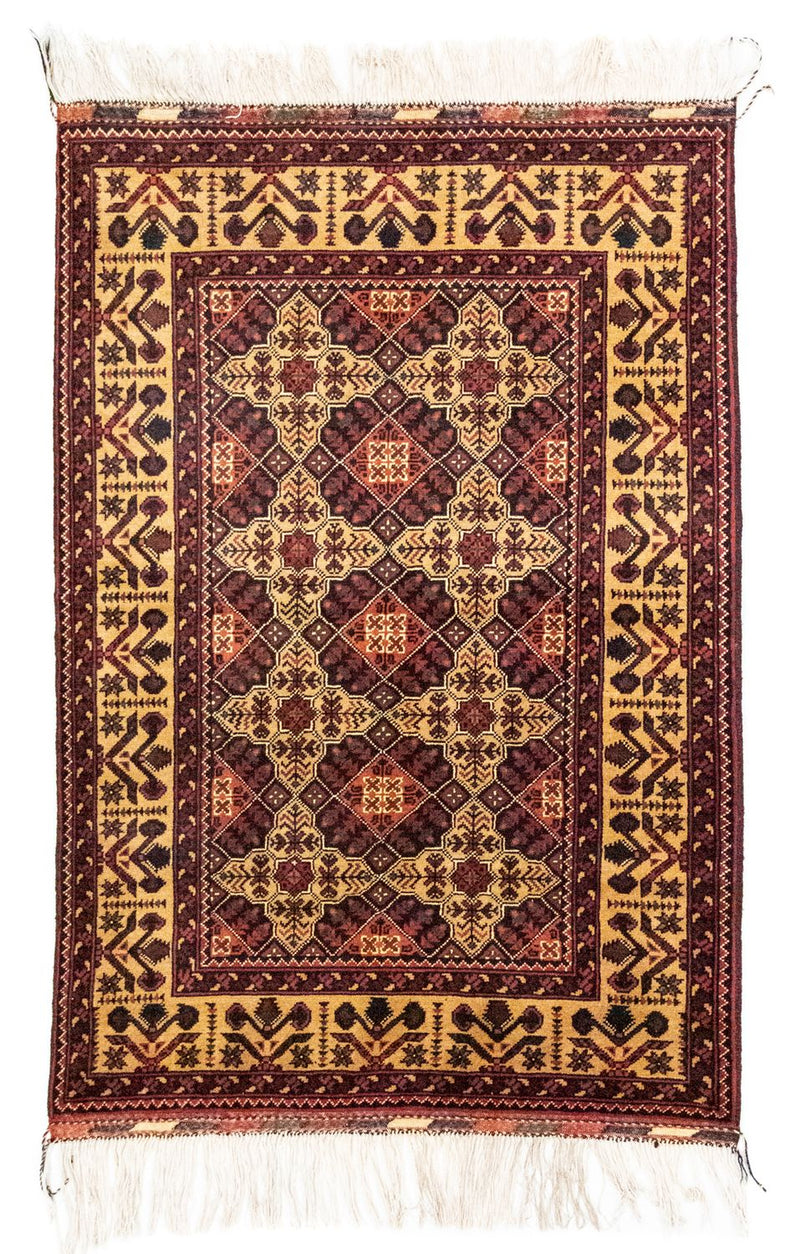 Alfombra afgana - 150 x 100 cm - azul