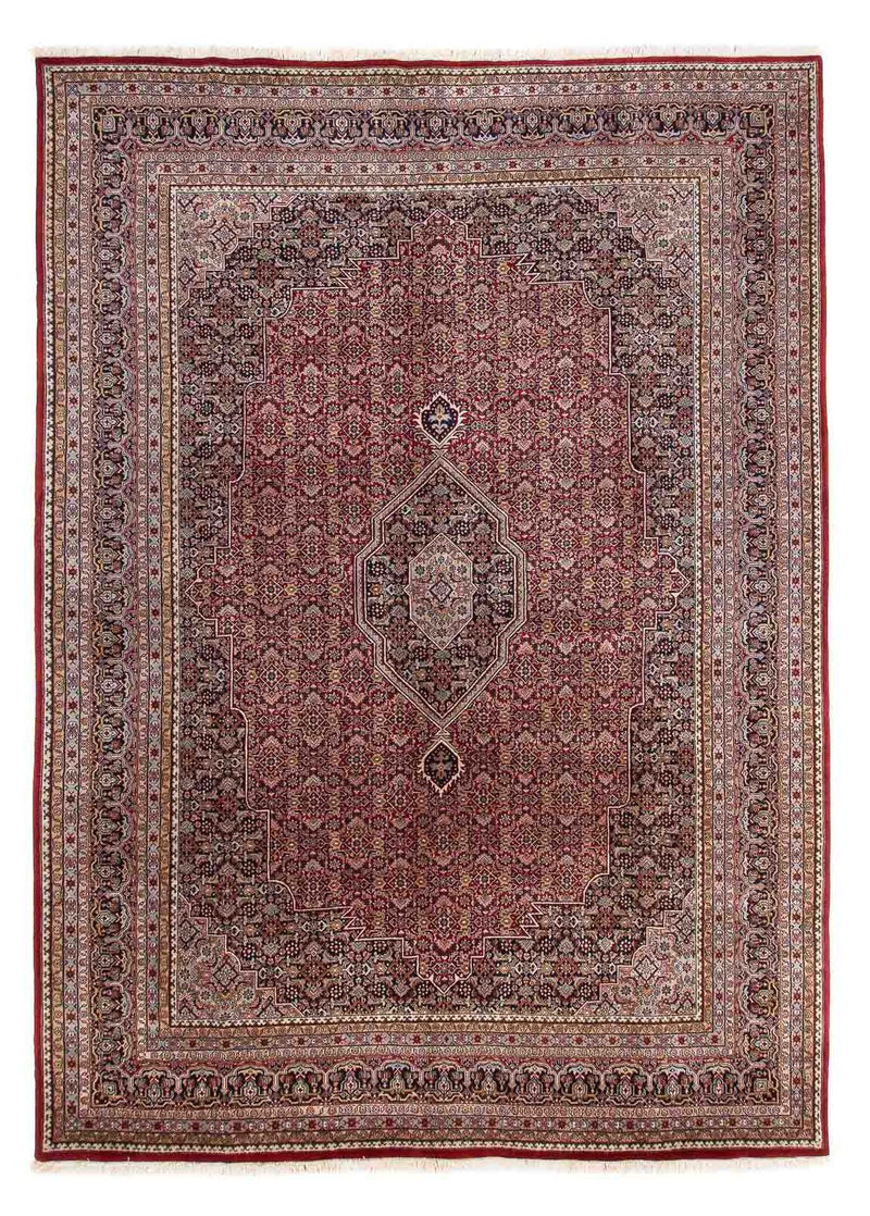 Alfombra oriental - Bidjar - Indus - 336 x 246 cm - rojo oscuro