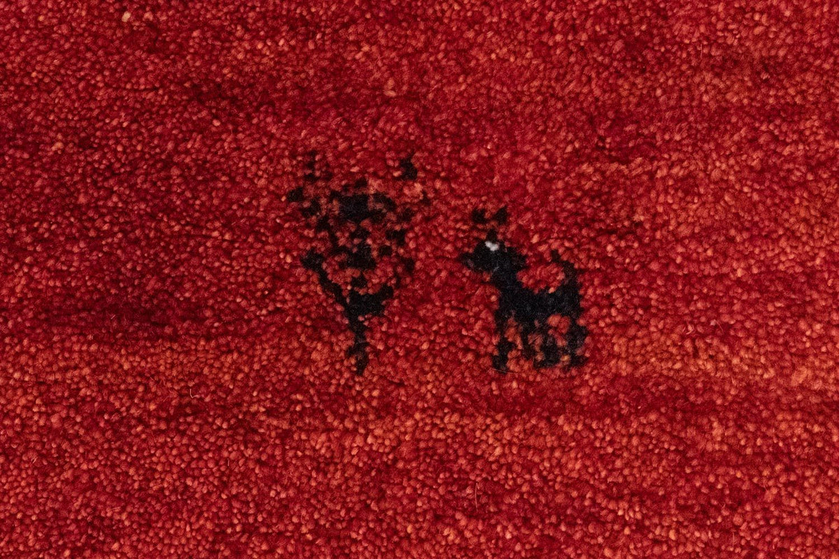 Alfombra Gabbeh - Persa - 146 x 102 cm - rojo