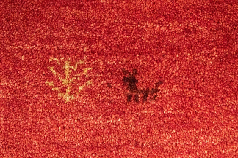 Alfombra Gabbeh - Persa - 147 x 94 cm - naranja