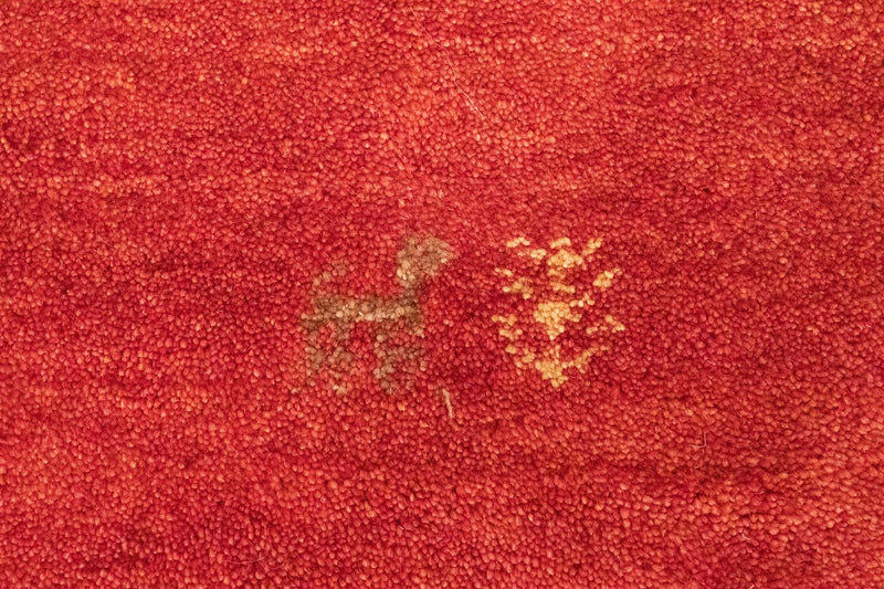 Alfombra Gabbeh - Persa - 145 x 100 cm - rojo