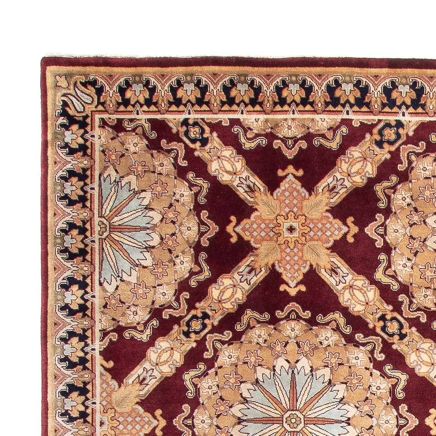 Alfombra oriental - Keshan - Indus - 307 x 244 cm - rojo oscuro