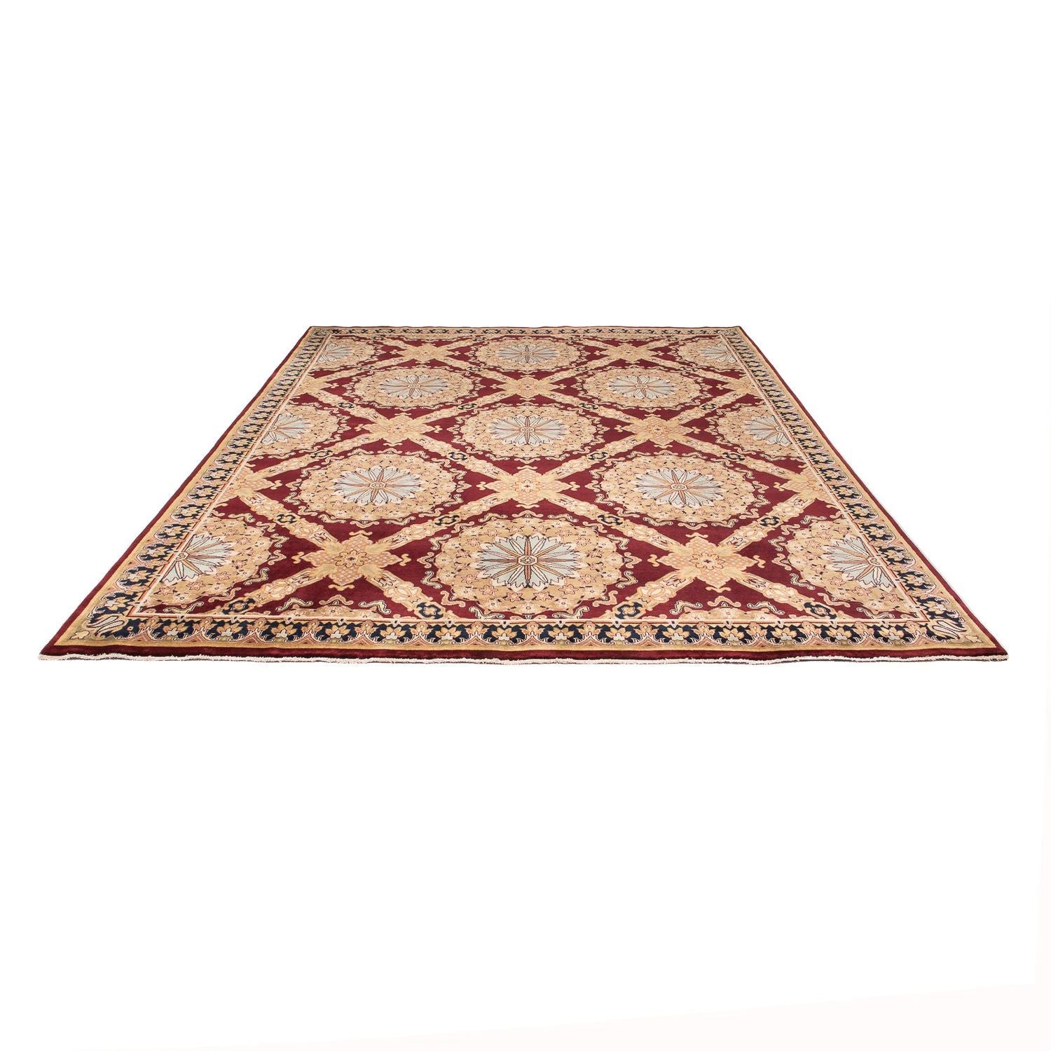 Alfombra oriental - Keshan - Indus - 307 x 244 cm - rojo oscuro