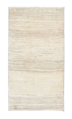 Alfombra Gabbeh - Persa - 135 x 73 cm - blanco natural