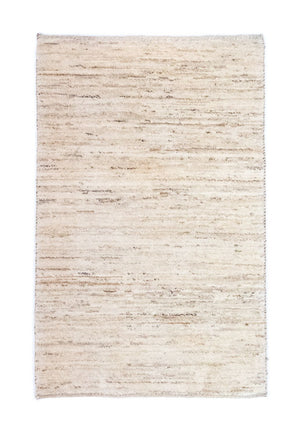Alfombra Gabbeh - Persa - 132 x 83 cm - blanco natural