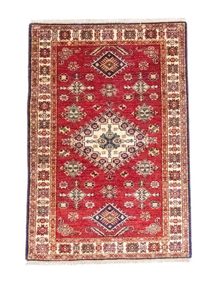 Alfombra Ziegler - Kazak - 126 x 87 cm - rojo