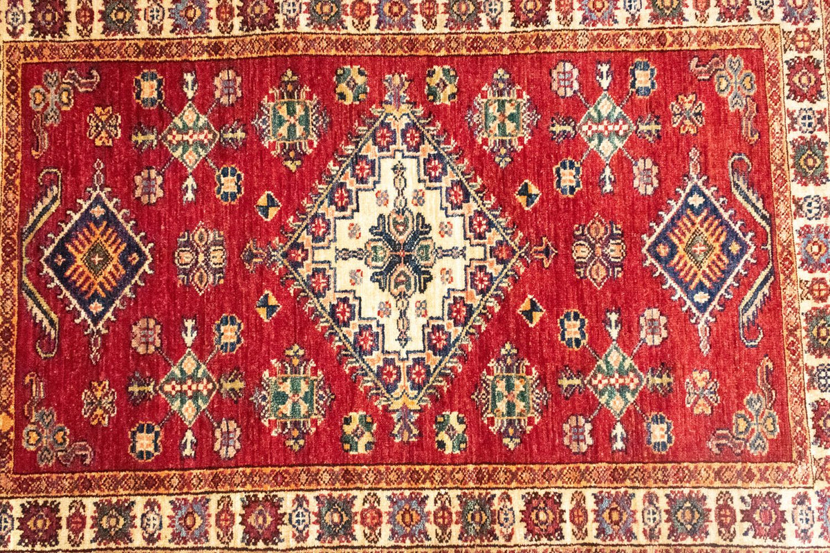 Alfombra Ziegler - Kazak - 126 x 87 cm - rojo