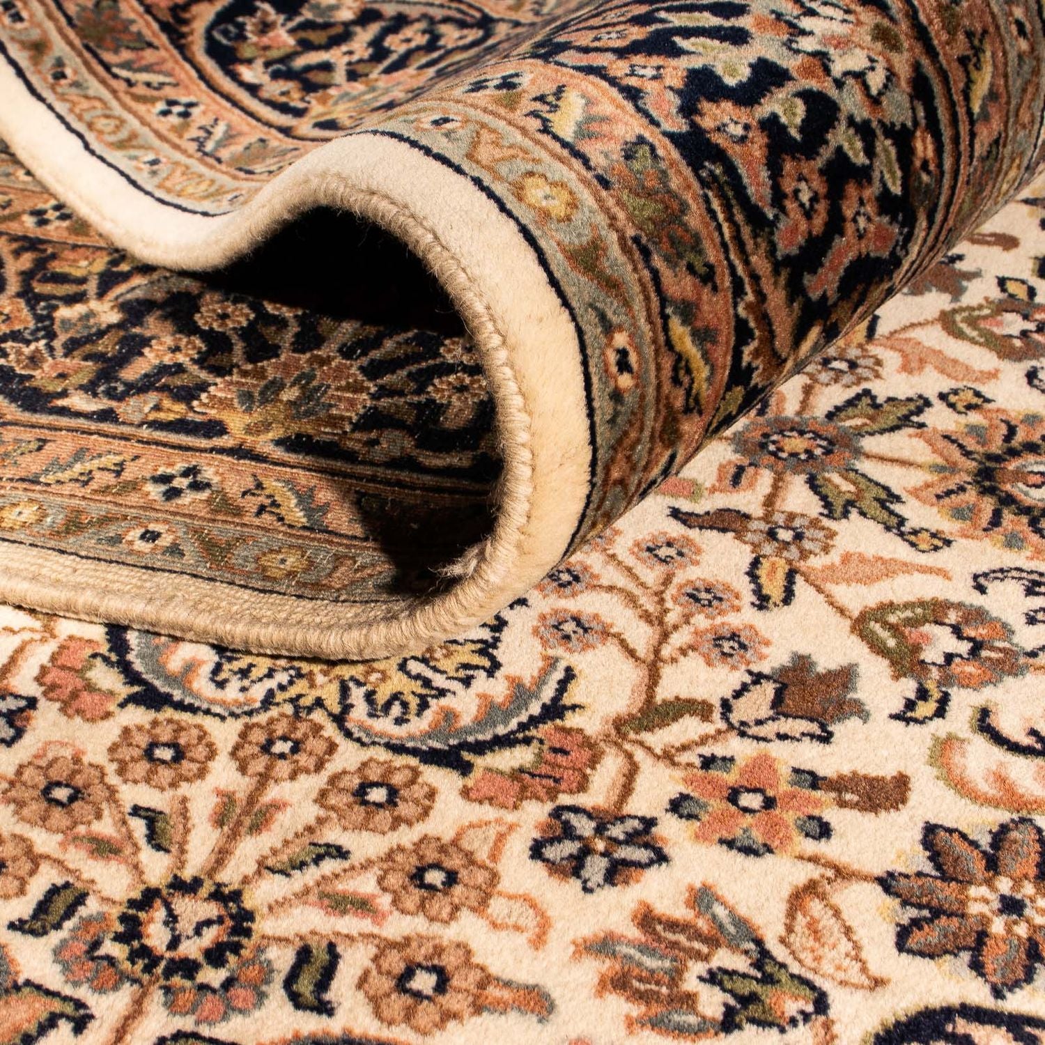 Alfombra oriental - Keshan - Indus - 243 x 172 cm - beige