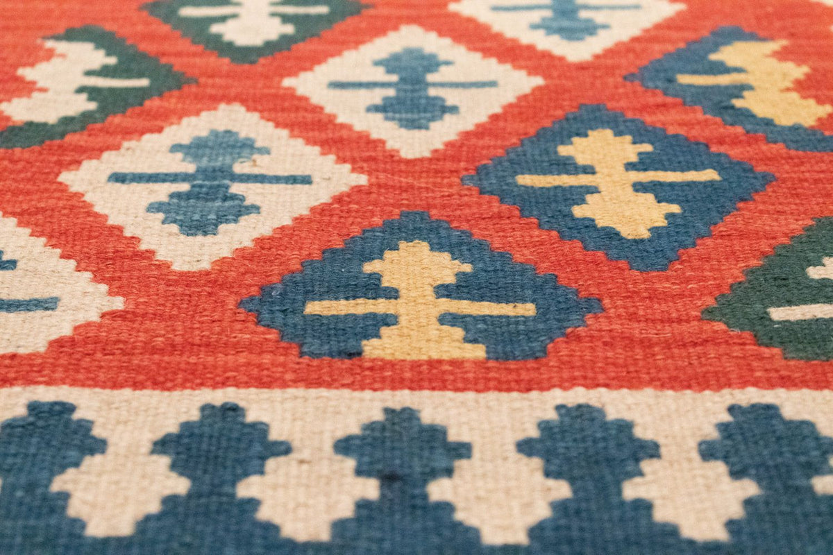 Alfombra de pasillo Alfombra Kelim - Oriental - 205 x 60 cm - naranja