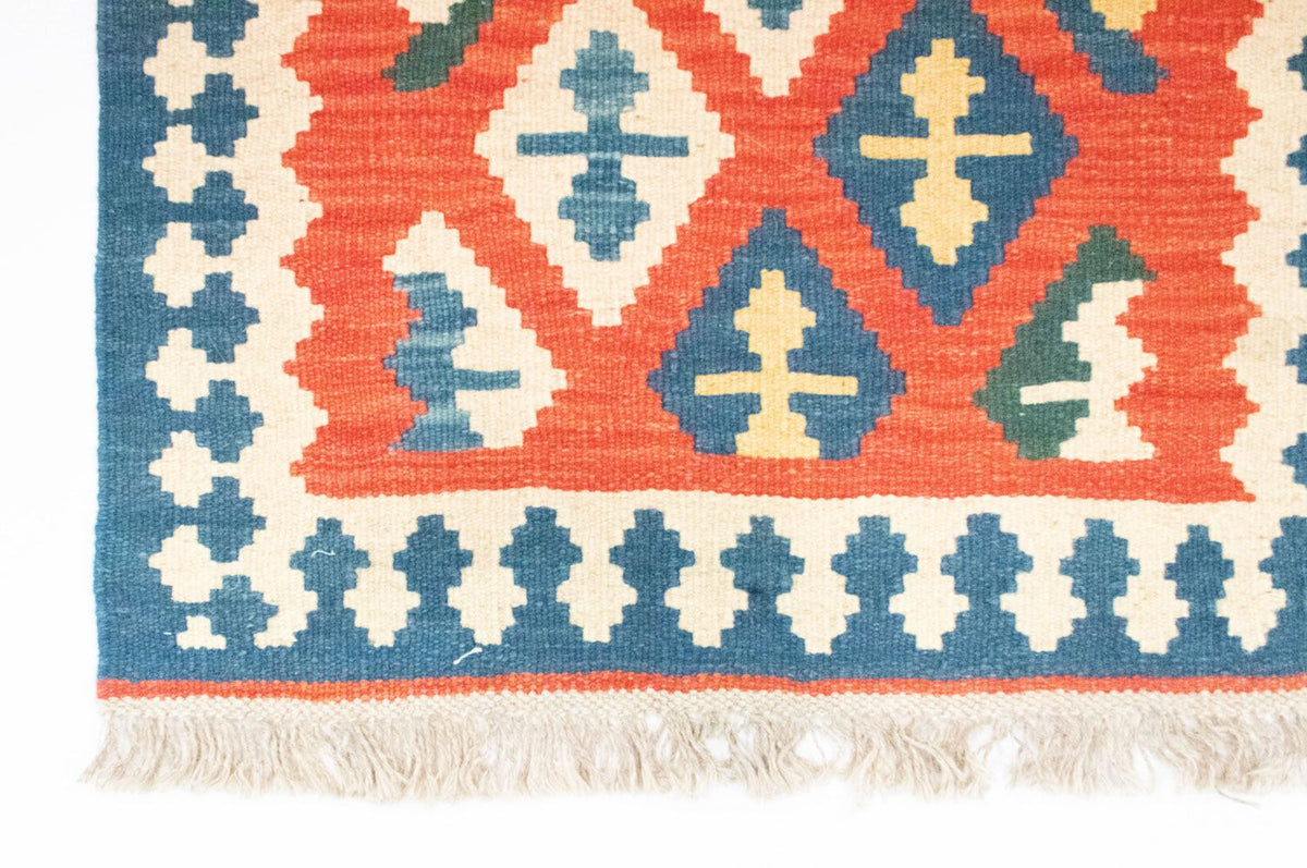 Alfombra de pasillo Alfombra Kelim - Oriental - 205 x 60 cm - naranja