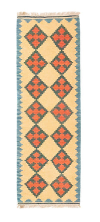 Alfombra de pasillo Alfombra Kelim - Oriental - 200 x 60 cm - beige