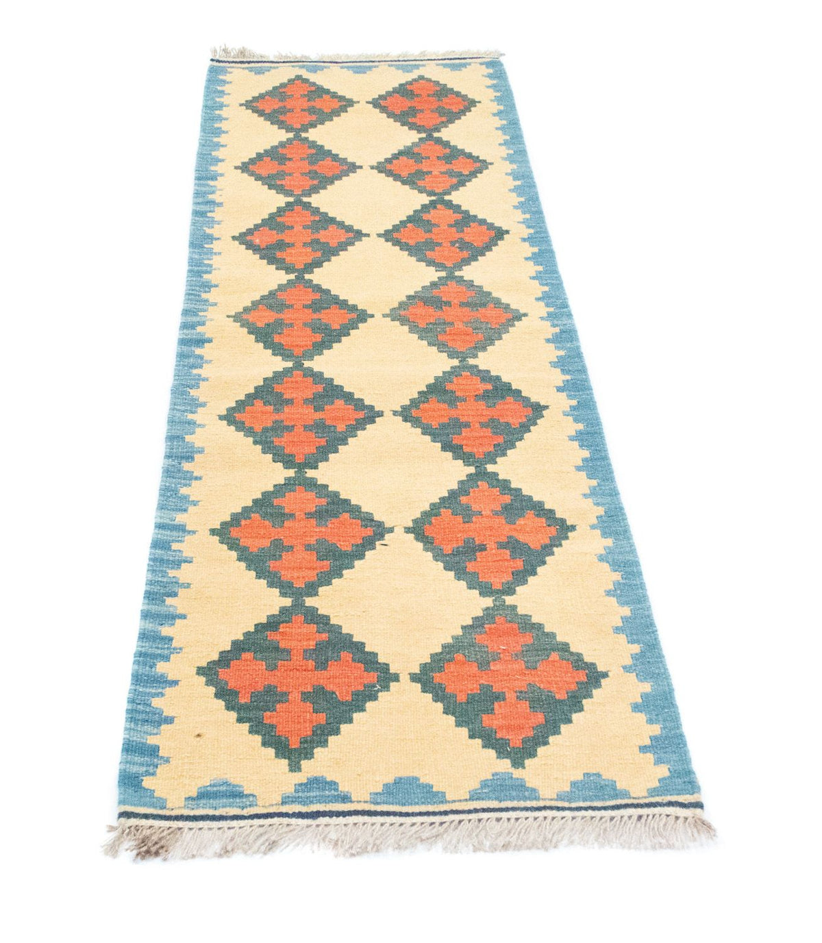 Alfombra de pasillo Alfombra Kelim - Oriental - 200 x 60 cm - beige