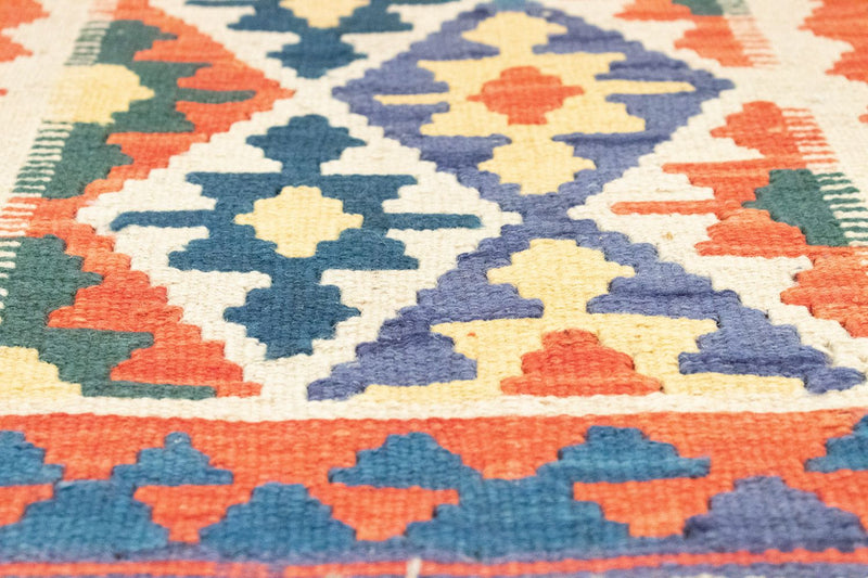 Alfombra de pasillo Alfombra Kelim - Oriental - 207 x 60 cm - naranja