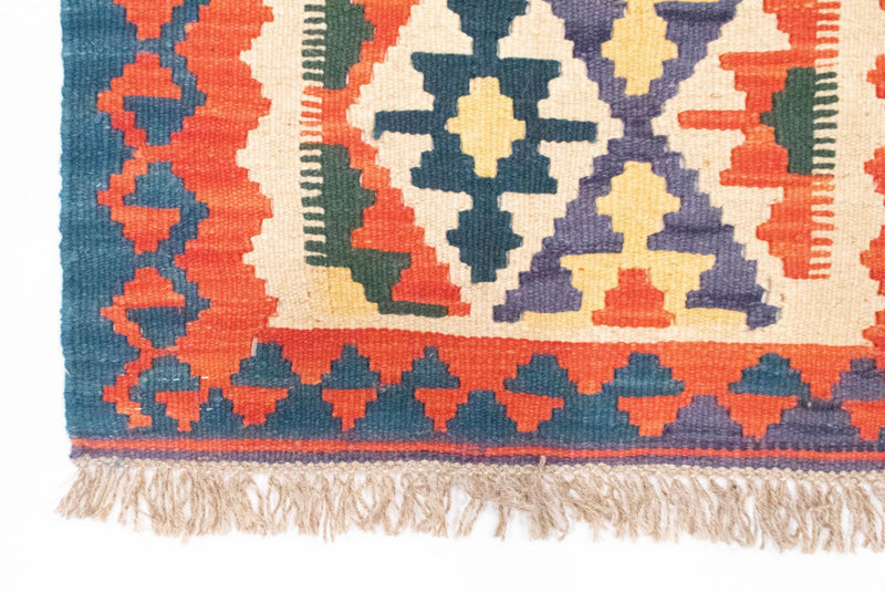 Alfombra de pasillo Alfombra Kelim - Oriental - 207 x 60 cm - naranja