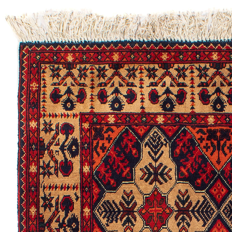Alfombra afgana - 144 x 98 cm - rojo oscuro