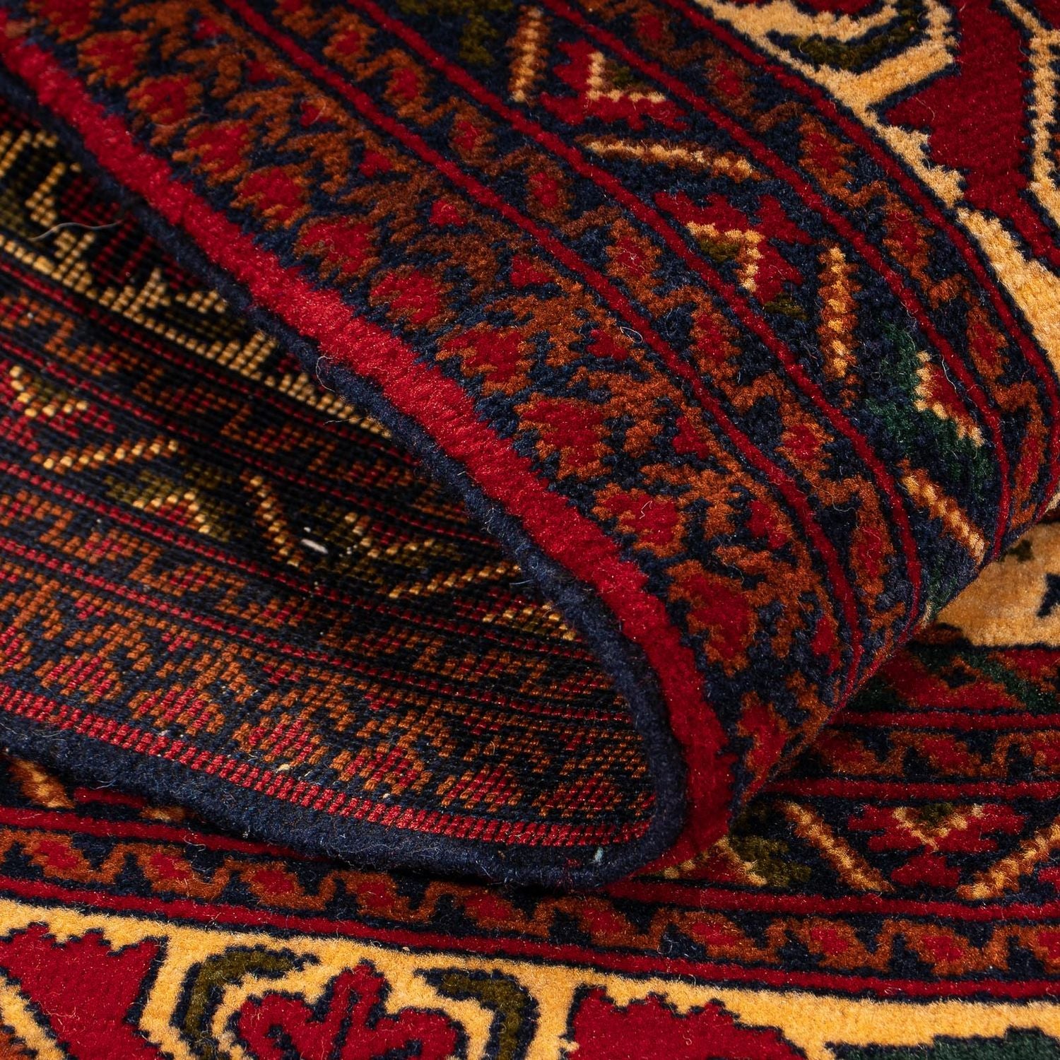 Alfombra afgana - 145 x 93 cm - rojo oscuro