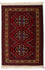 Alfombra afgana - 145 x 93 cm - rojo oscuro