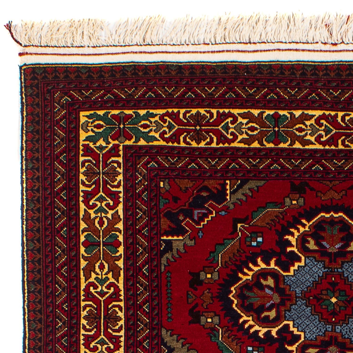 Alfombra afgana - 145 x 93 cm - rojo oscuro