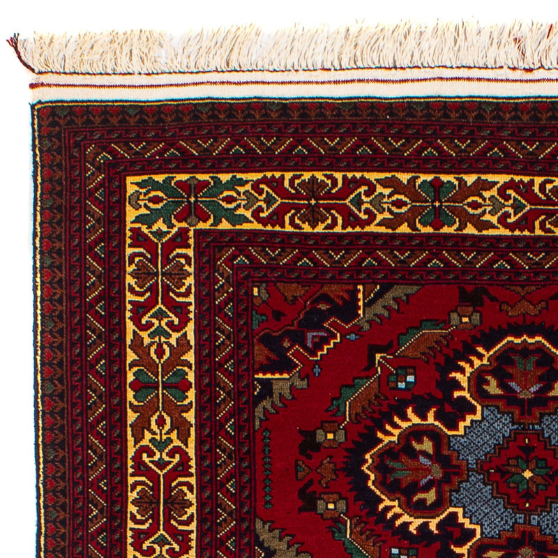 Alfombra afgana - 145 x 93 cm - rojo oscuro