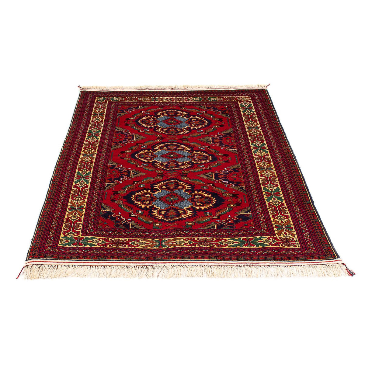 Alfombra afgana - 145 x 93 cm - rojo oscuro