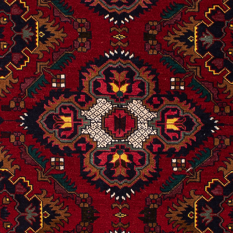 Alfombra afgana - 145 x 93 cm - rojo oscuro
