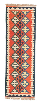 Alfombra de pasillo Alfombra Kelim - Oriental - 195 x 63 cm - naranja