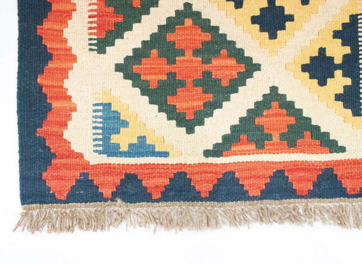 Alfombra de pasillo Alfombra Kelim - Oriental - 203 x 65 cm - beige