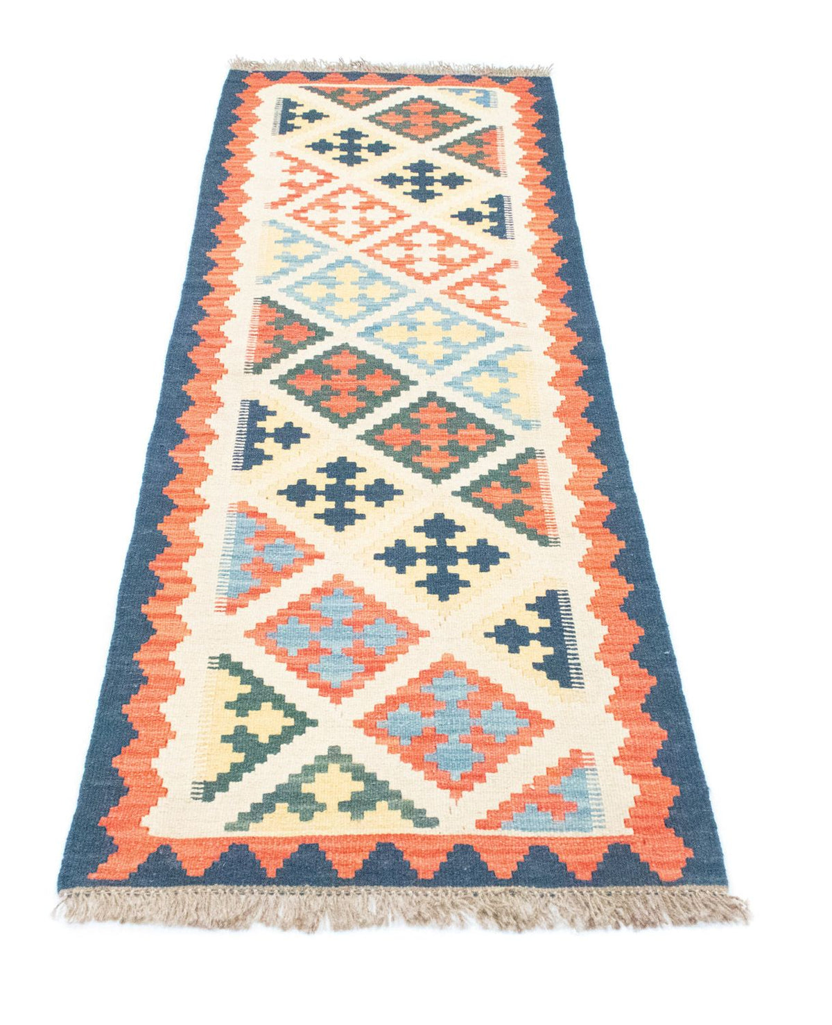 Alfombra de pasillo Alfombra Kelim - Oriental - 203 x 65 cm - beige
