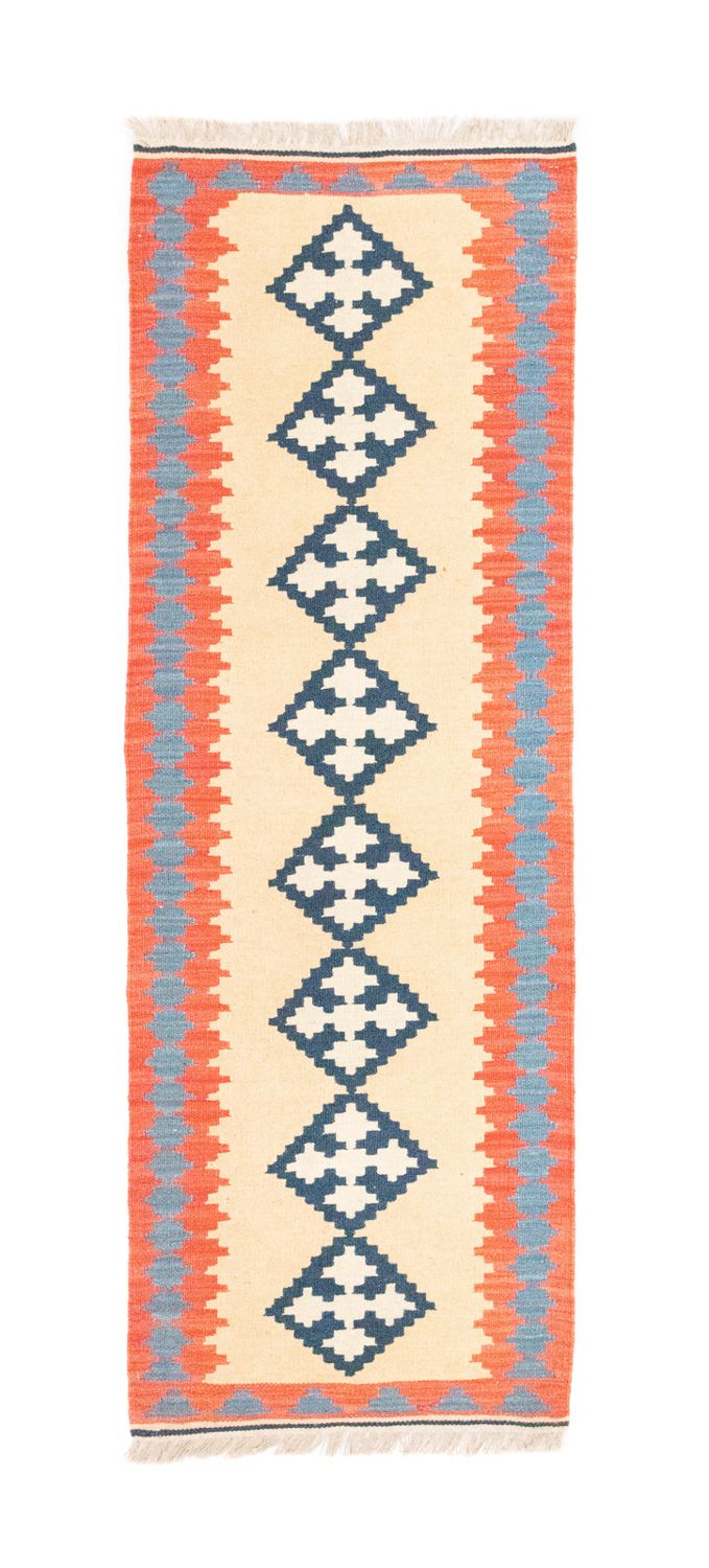 Alfombra de pasillo Alfombra Kelim - Oriental - 205 x 60 cm - beige