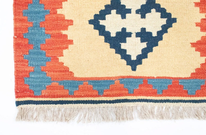 Alfombra de pasillo Alfombra Kelim - Oriental - 205 x 60 cm - beige