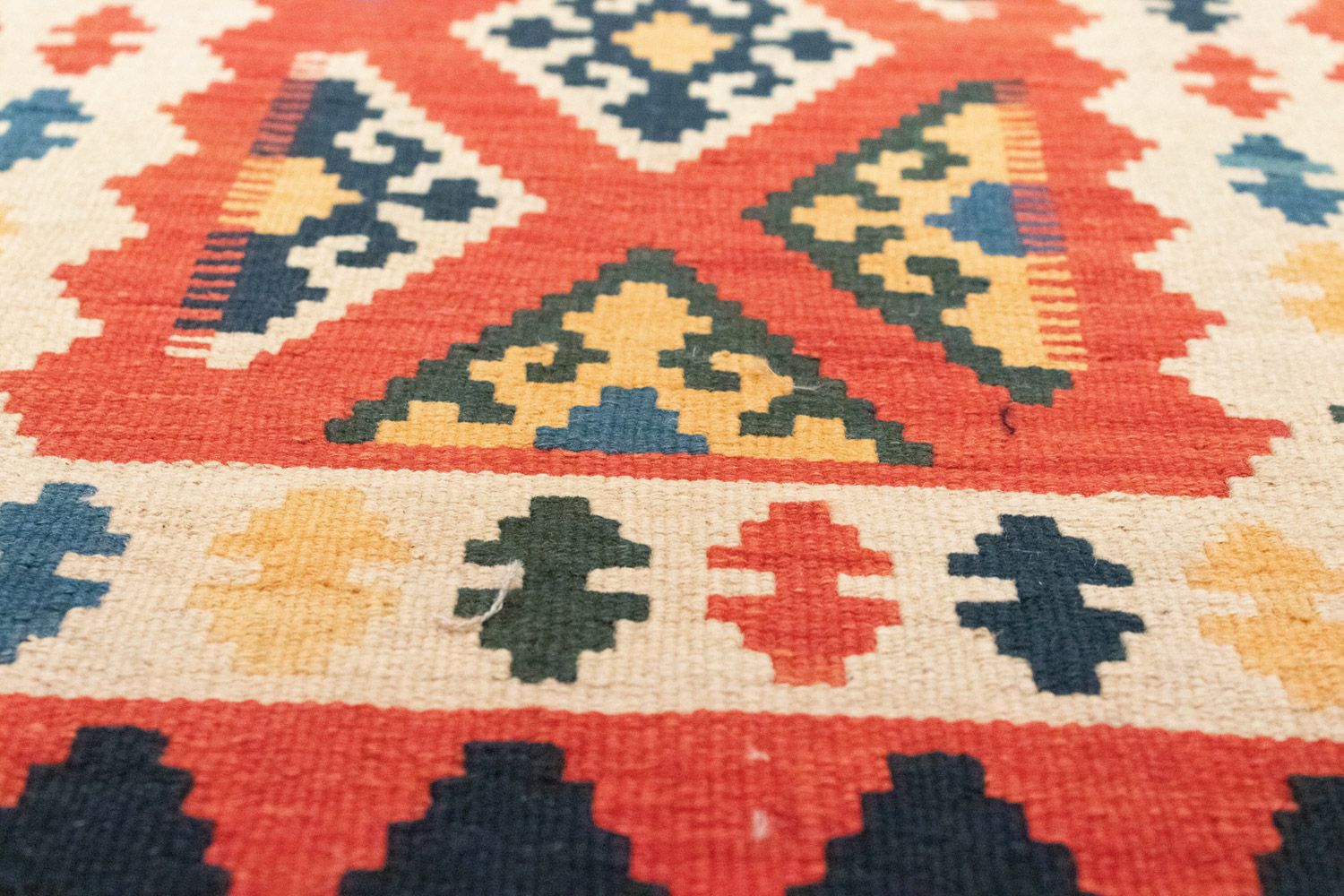 Alfombra de pasillo Alfombra Kelim - Oriental - 200 x 63 cm - naranja