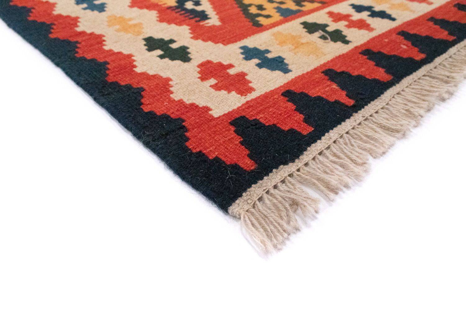 Alfombra de pasillo Alfombra Kelim - Oriental - 200 x 63 cm - naranja